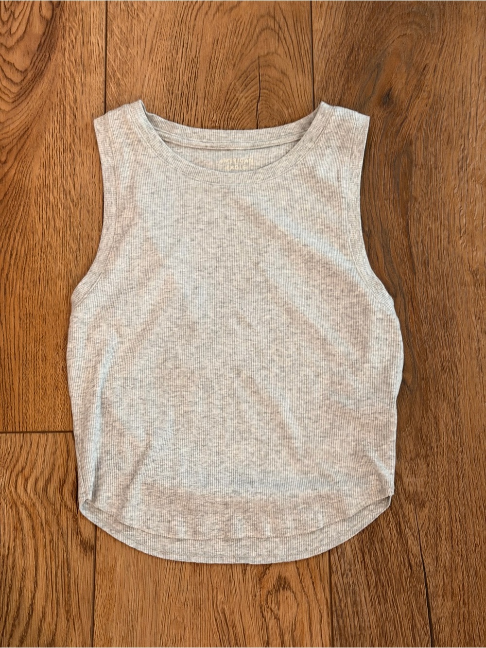 American Eagle Outfitters Light Gray Ribbed Tank - Women